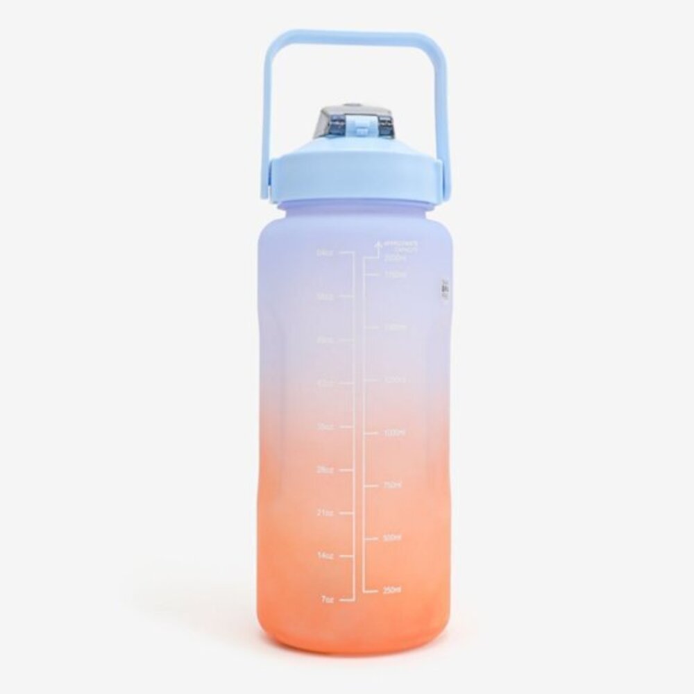 2L Gradient Plastic water bottle with handle NWT